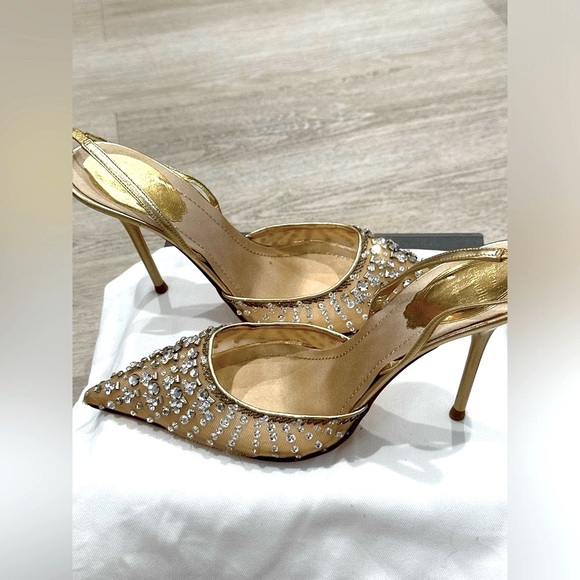 René Caovilla Cinderella Heels w crystal-embellished slingback heels - Picture 6 of 16